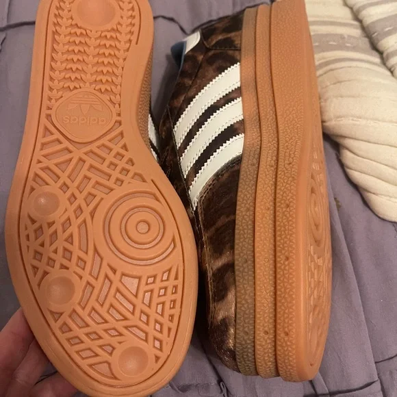 adidas Spezial Leopard Print Sneakers - Brown/White/Blue - Picture 5 of 6